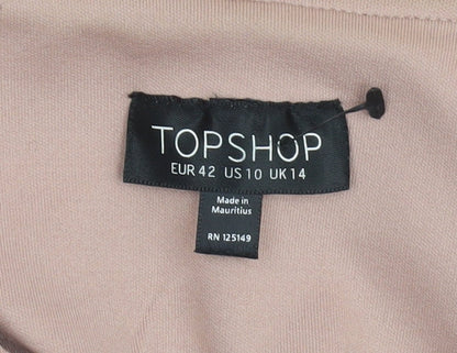 Womens UK Size 14 Topshop Beige Basic Jacket