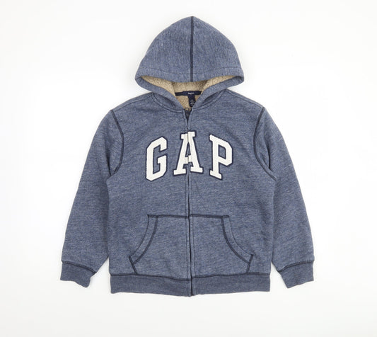Boys UK Size 10-11 Years Gap Blue Full Zip Hoodie