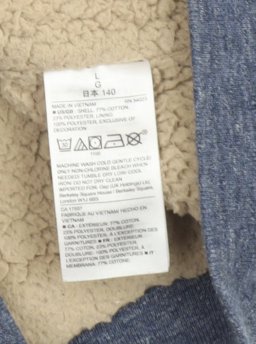 Boys UK Size 10-11 Years Gap Blue Full Zip Hoodie
