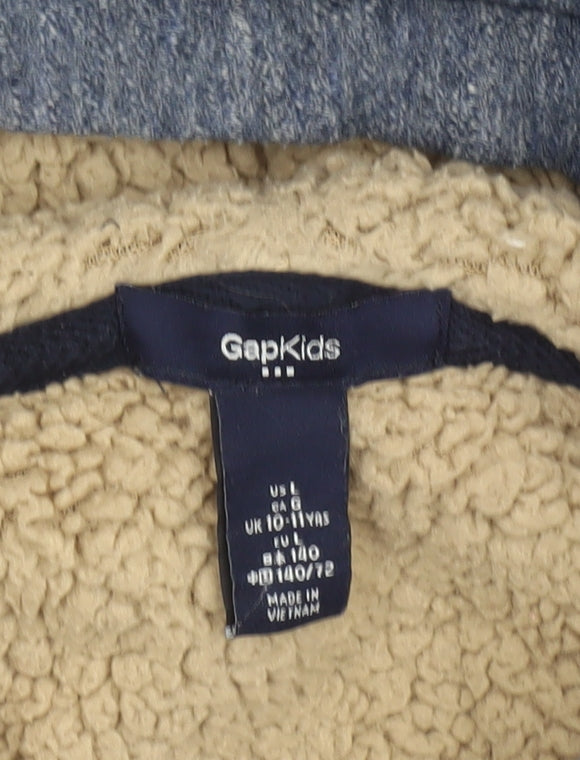 Boys UK Size 10-11 Years Gap Blue Full Zip Hoodie