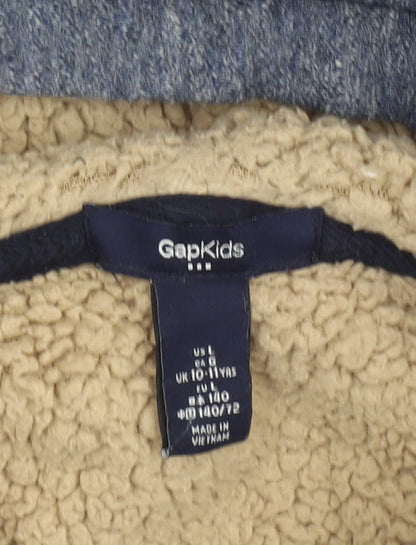 Boys UK Size 10-11 Years Gap Blue Full Zip Hoodie