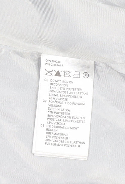 H&M Women Black Beaded Trim Blazer Jacket Size 10 Regular Fit