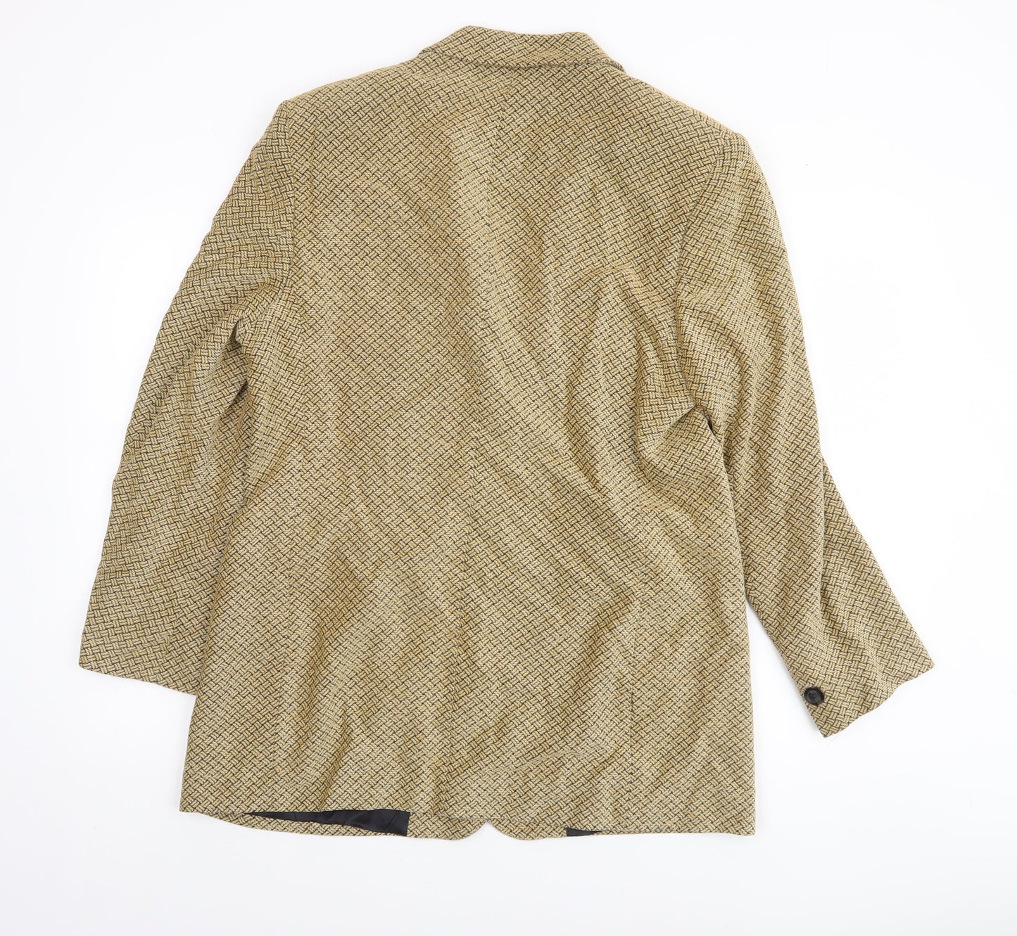 Marks and Spencer Women’s Gold Woven Blazer UK 16 Classic Fit