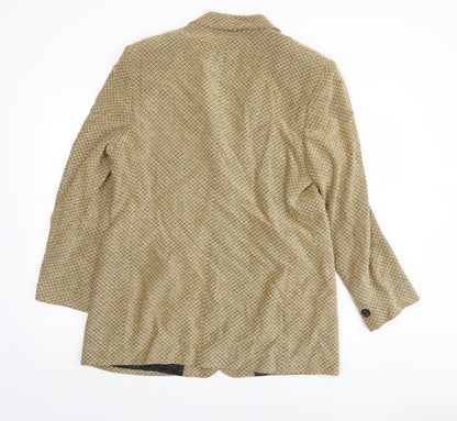 Marks and Spencer Women’s Gold Woven Blazer UK 16 Classic Fit