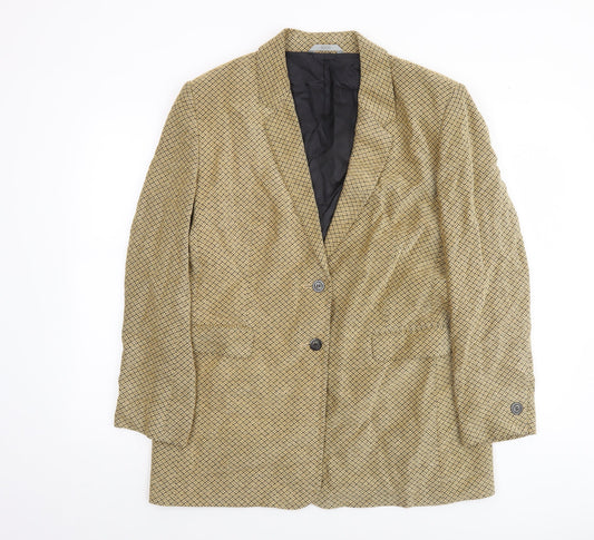 Marks and Spencer Women’s Gold Woven Blazer UK 16 Classic Fit