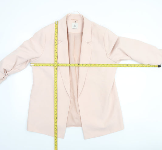 Tu Women Beige Regular Fit Notch Lapel Lined Blazer Size 14