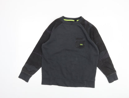 O'Neill Boys Black Cotton Crew Neck Pullover Sweatshirt Size 12 Years