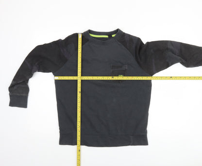 O'Neill Boys Black Cotton Crew Neck Pullover Sweatshirt Size 12 Years