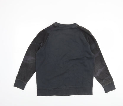 O'Neill Boys Black Cotton Crew Neck Pullover Sweatshirt Size 12 Years