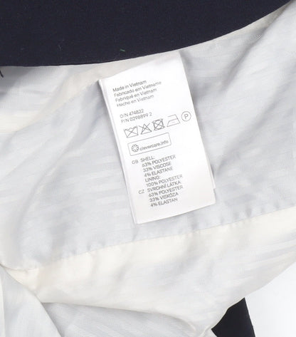 H&M Women's Navy Blue Blazer Size 8 Slim Fit Tailored Jacket