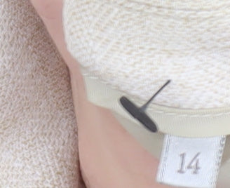 EWM Women’s Beige Polyester Blazer Jacket UK 14 Tailored Fit