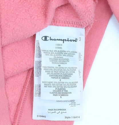Champion Women's Pink Small Pullover Hoodie Cotton Blend