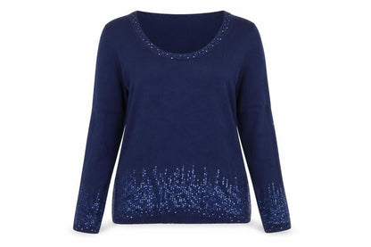 Womens UK Size 16 Marks and Spencer Blue Pullover Jumper