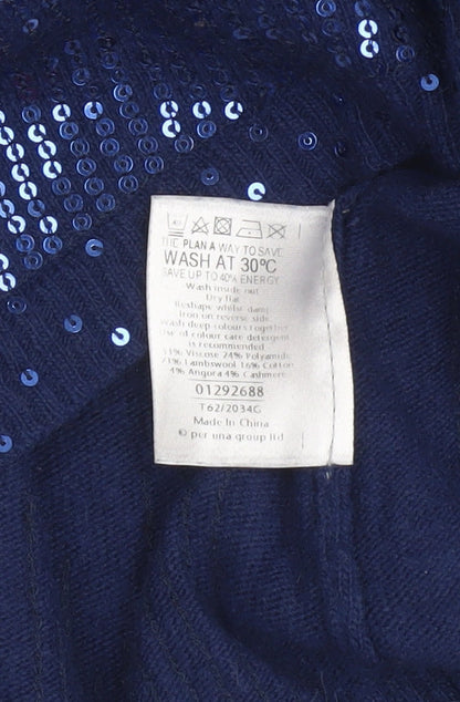 Womens UK Size 16 Marks and Spencer Blue Pullover Jumper
