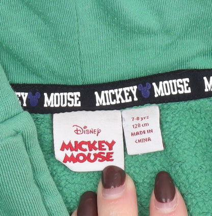 Boys UK Size 7-8 Years Disney Green Full Zip Hoodie
