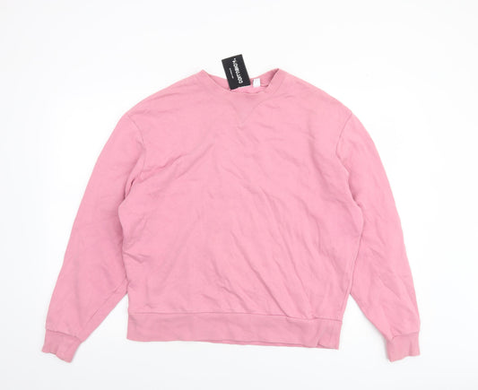 Womens UK Size S COLLUSION Pink Pullover Sweatshirt