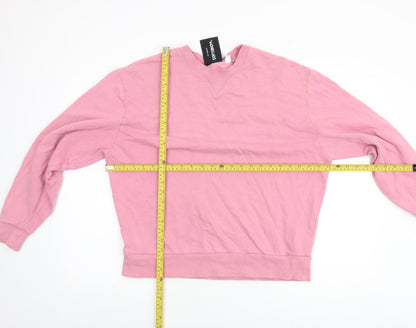 Womens UK Size S COLLUSION Pink Pullover Sweatshirt