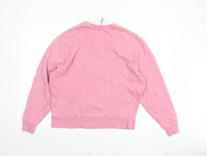 Womens UK Size S COLLUSION Pink Pullover Sweatshirt