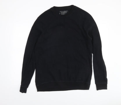 Mens UK Size M Pull&Bear Black Pullover Sweatshirt