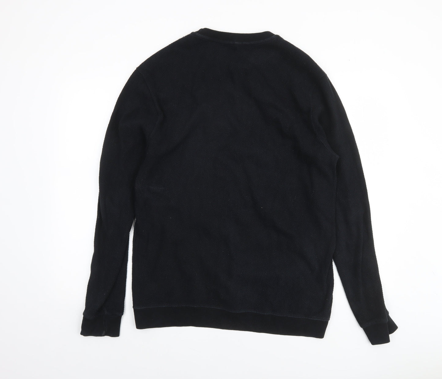 Mens UK Size M Pull&Bear Black Pullover Sweatshirt