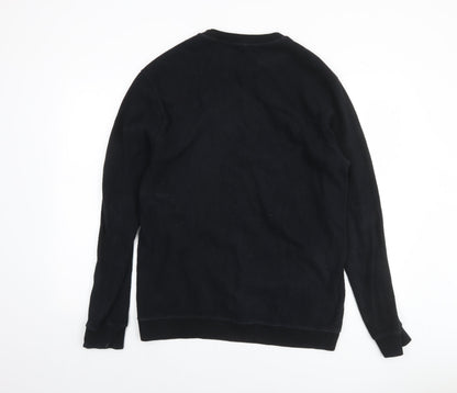 Mens UK Size M Pull&Bear Black Pullover Sweatshirt