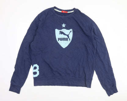 Mens UK Size XL PUMA Blue Pullover Sweatshirt