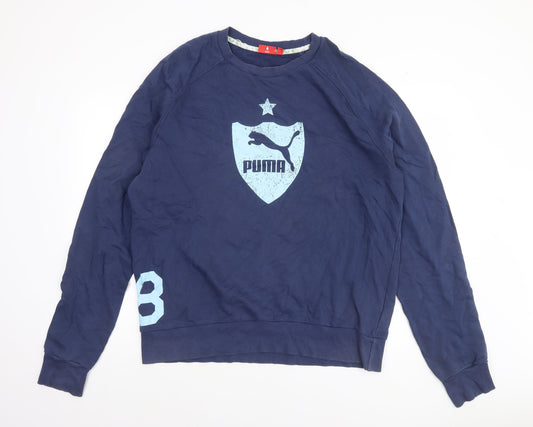 Mens UK Size XL PUMA Blue Pullover Sweatshirt