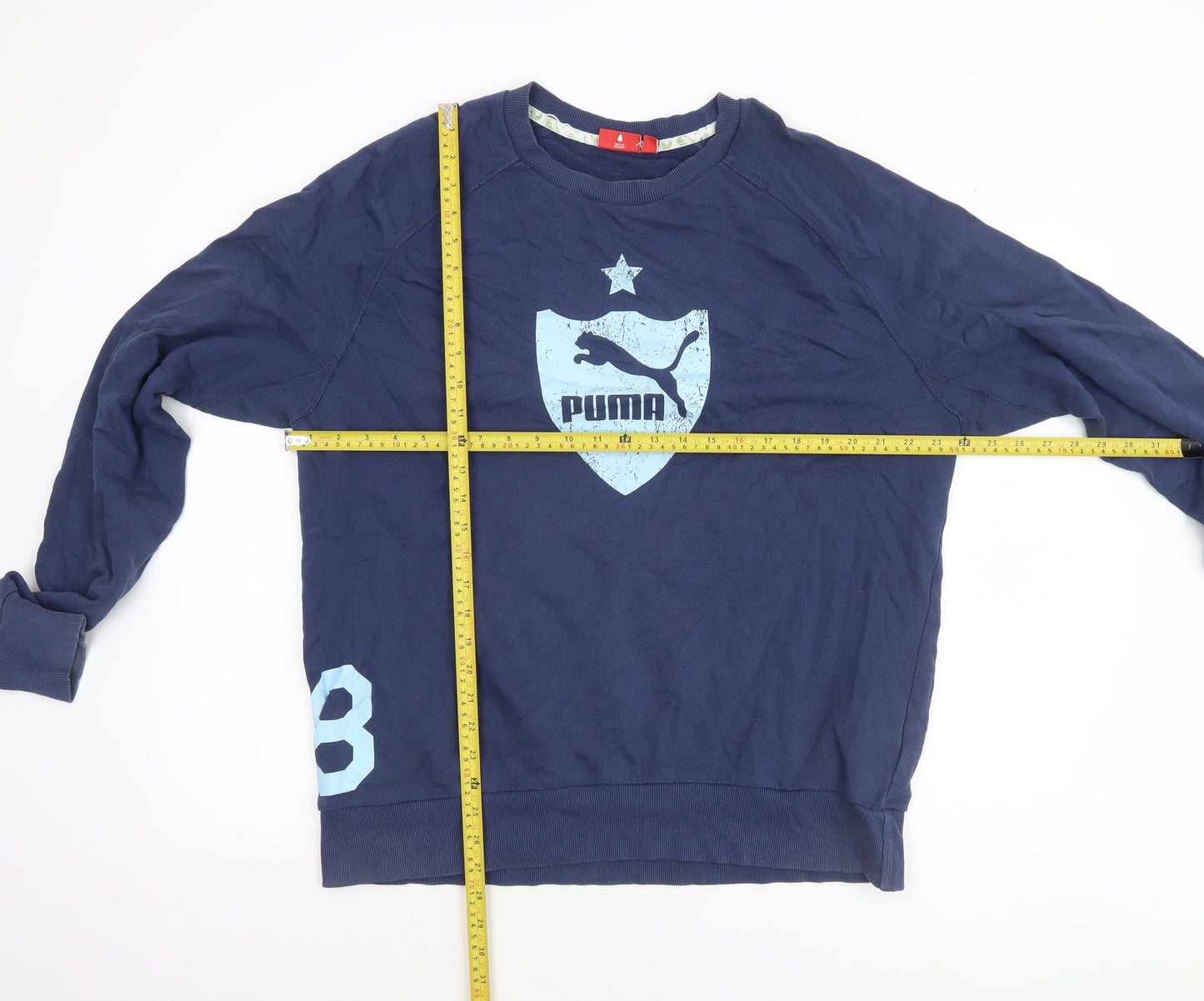 Mens UK Size XL PUMA Blue Pullover Sweatshirt
