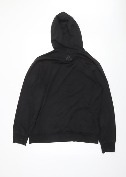 Adidas Men's Black Pullover Hoodie M Regular Fit Sportswear