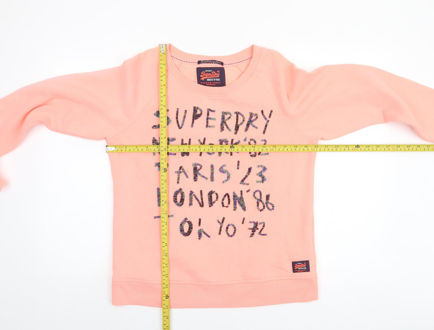 Superdry Women’s Pink Graphic Pullover Sweatshirt Size M