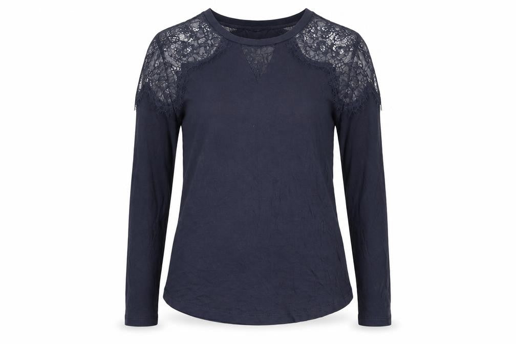 Womens UK Size S French Connection Blue Jersey Blouse