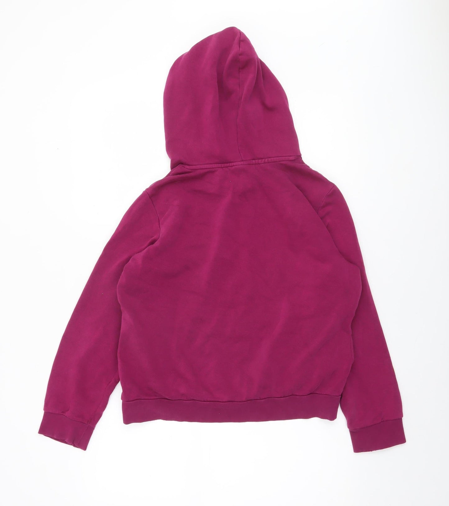 Adidas Womens Purple Pullover Hoodie UK 12-14 Medium Cotton Blend