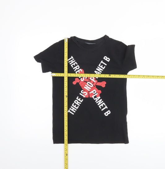 Boys UK Size 10 Years John Richmond Black Basic T-Shirt