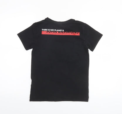 Boys UK Size 10 Years John Richmond Black Basic T-Shirt
