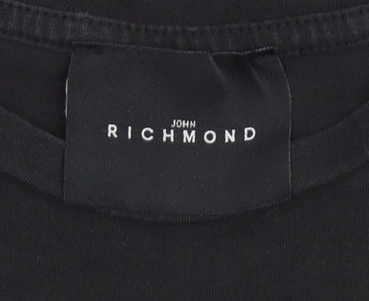 Boys UK Size 10 Years John Richmond Black Basic T-Shirt