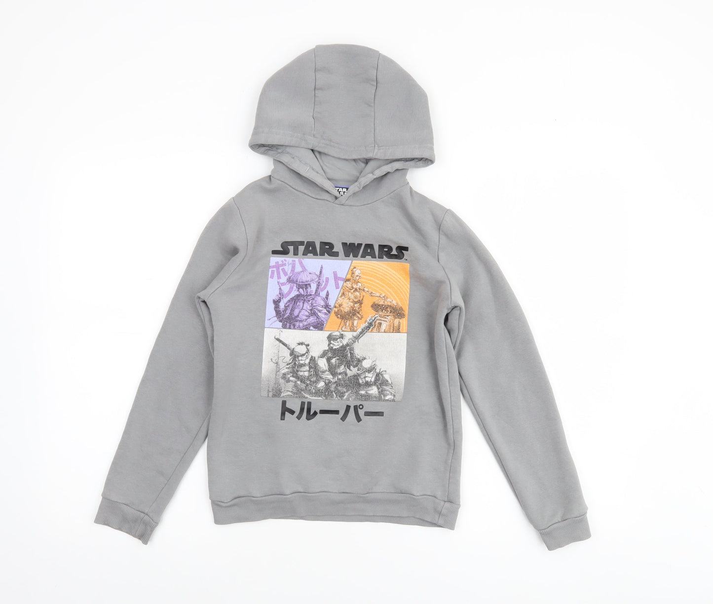Boys UK Size 9-10 Years Pepco Grey Pullover Hoodie
