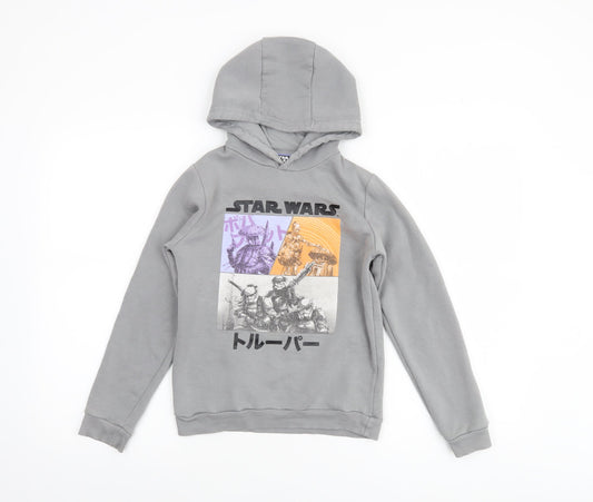 Boys UK Size 9-10 Years Pepco Grey Pullover Hoodie