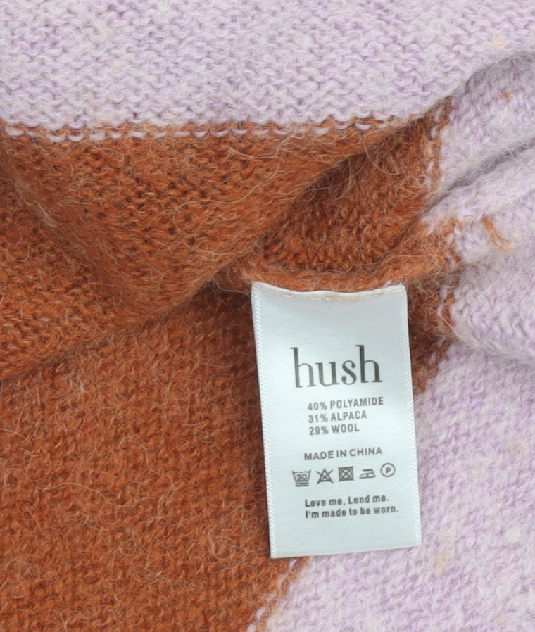 Hush Women Multicoloured M Striped Alpaca Blend Chunky Pullover Jumper