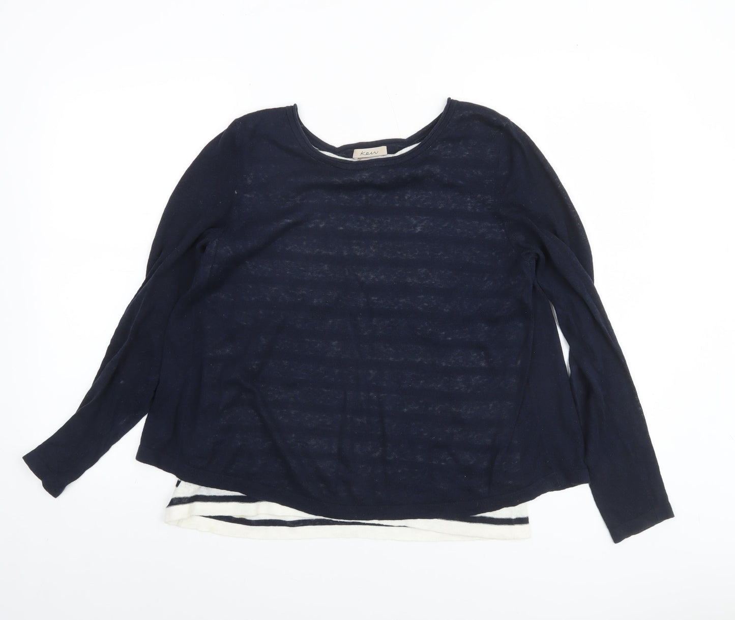 Womens UK Size S KEW Blue Pullover Jumper