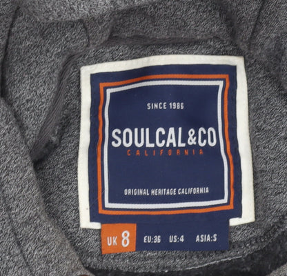 Womens UK Size 8 SoulCal & Co Grey Pullover Hoodie