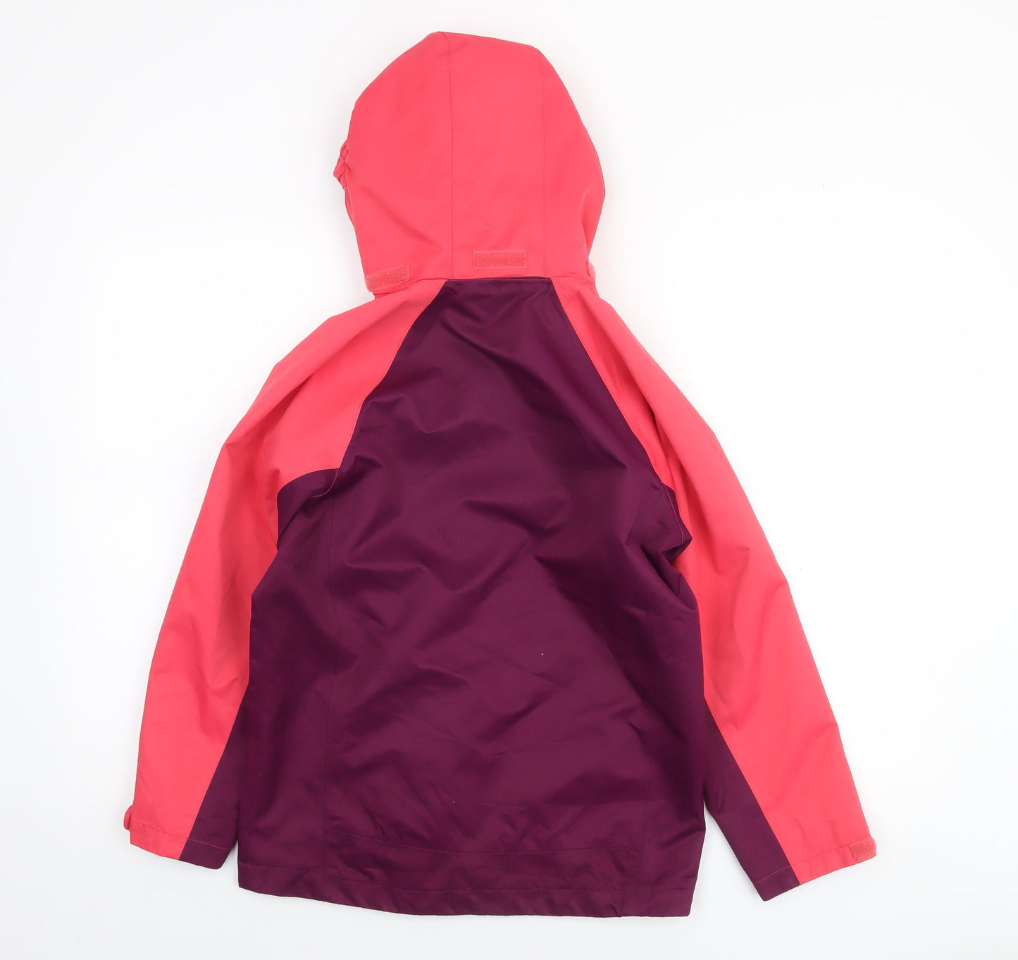 Hi Gear Girls Pink Colourblock Waterproof Hooded Rain Jacket 9-10 Years