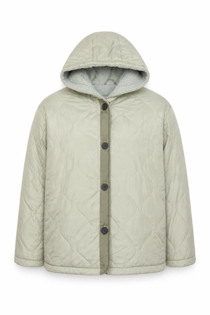 Womens UK Size 14 ASOS DESIGN Green Puffer Jacket