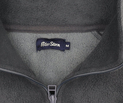 Peter Storm Men's Grey Fleece Half Zip Jacket Size M Regular Fit