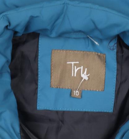 Womens UK Size 10 Tru Blue Puffer Jacket