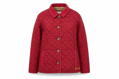 Womens UK Size 14 Jack Murphy Red Quilted Coat
