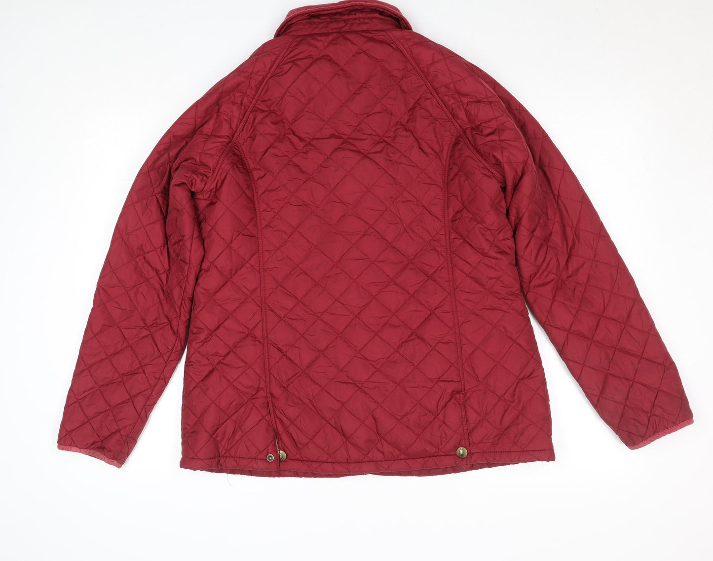 Womens UK Size 14 Jack Murphy Red Quilted Coat