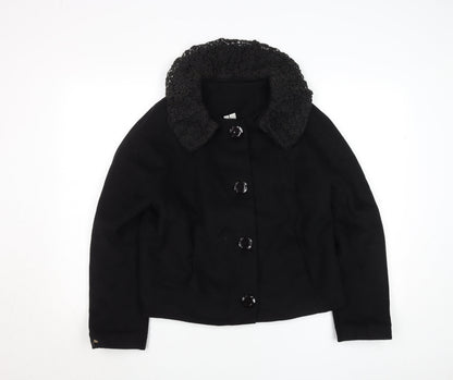 Womens UK Size S Uniqlo Black Basic Jacket
