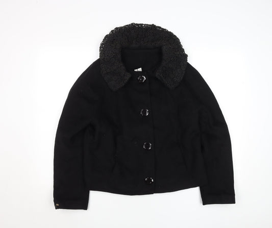 Womens UK Size S Uniqlo Black Basic Jacket