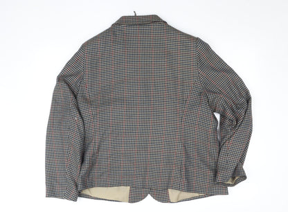 Marks & Spencer Women’s Grey Check Classic Blazer Size 20 Wool Blend