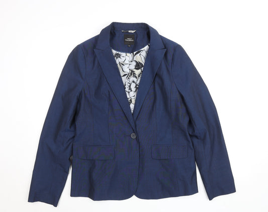 Next Tailoring Women's Blue Regular Fit Blazer Jacket Size 16